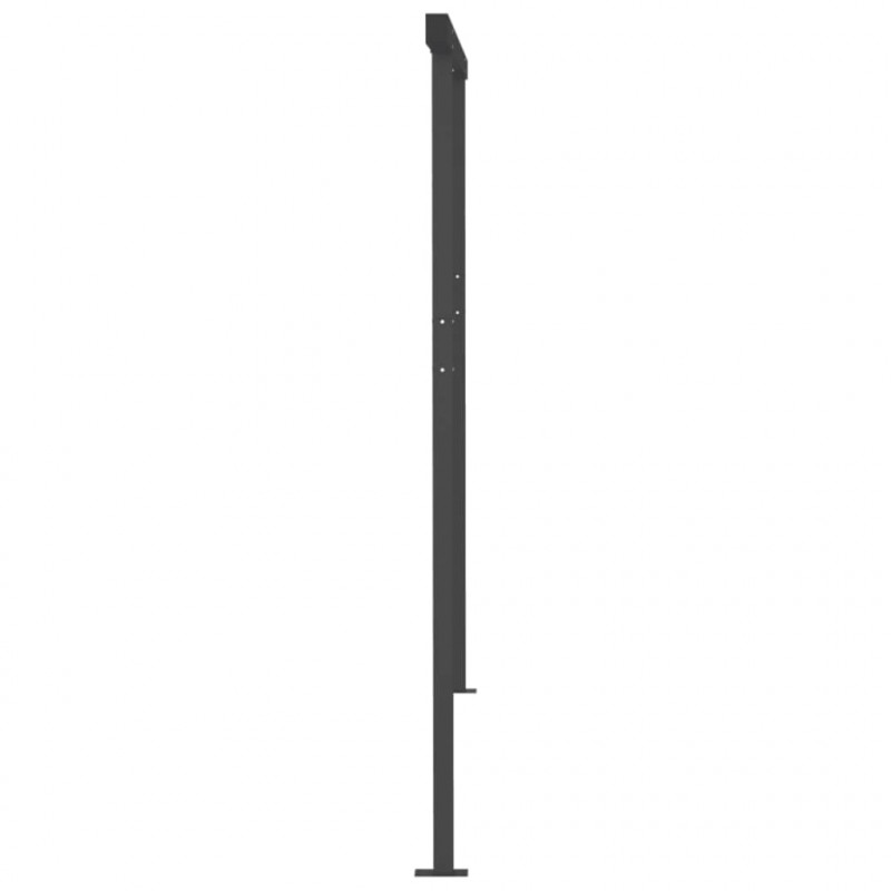 Ręcznie zwijana markiza ze słupkami, 4x3,5 m, niebiesko-biała