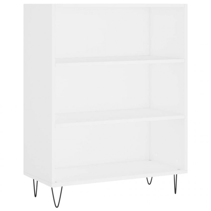 Witrynka biała połysk 69,5x34x180 cm materiał drewnopochodny