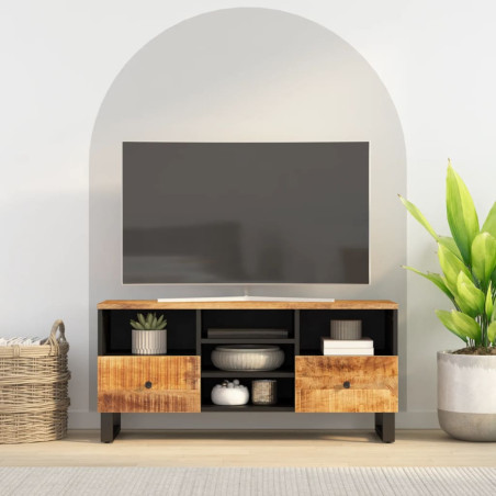 Szafka pod TV, 100x33x46 cm, mango i materiał drewnopochodny