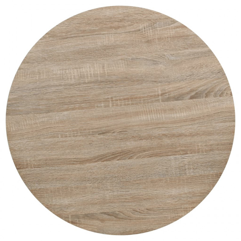 Stolik bistro z MDF, stalowa podstawa, 80x75 cm, kolor dębu