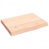Półka, 40x30x(2-4) cm, surowe lite drewno dębowe