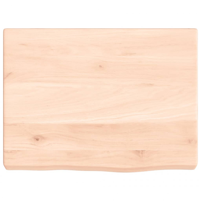 Półka, 40x30x(2-4) cm, surowe lite drewno dębowe