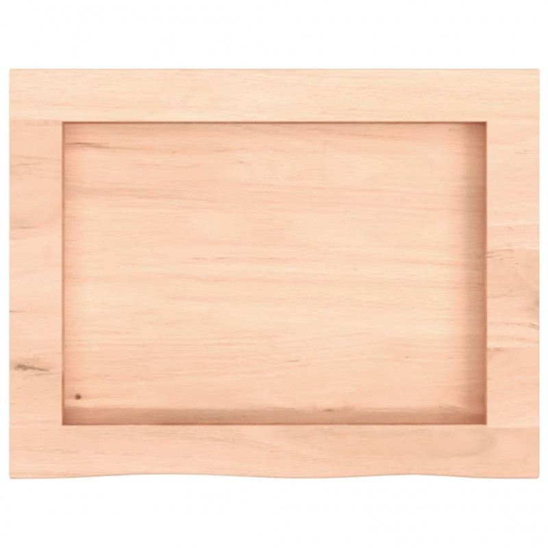Półka, 40x30x(2-4) cm, surowe lite drewno dębowe