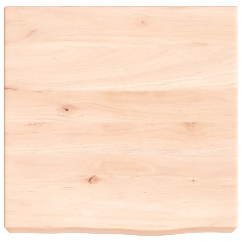 Półka, 40x40x(2-6) cm, surowe lite drewno dębowe