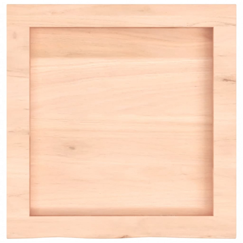Półka, 40x40x(2-6) cm, surowe lite drewno dębowe