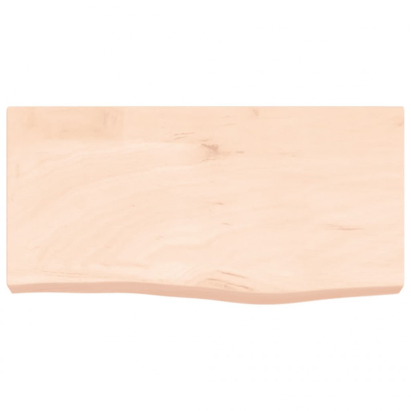 Półka, 60x30x(2-6) cm, surowe lite drewno dębowe