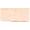 Półka, 60x30x(2-6) cm, surowe lite drewno dębowe