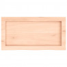 Półka, 60x30x(2-6) cm, surowe lite drewno dębowe