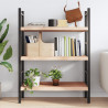 Półka, 80x60x(2-6) cm, surowe lite drewno dębowe