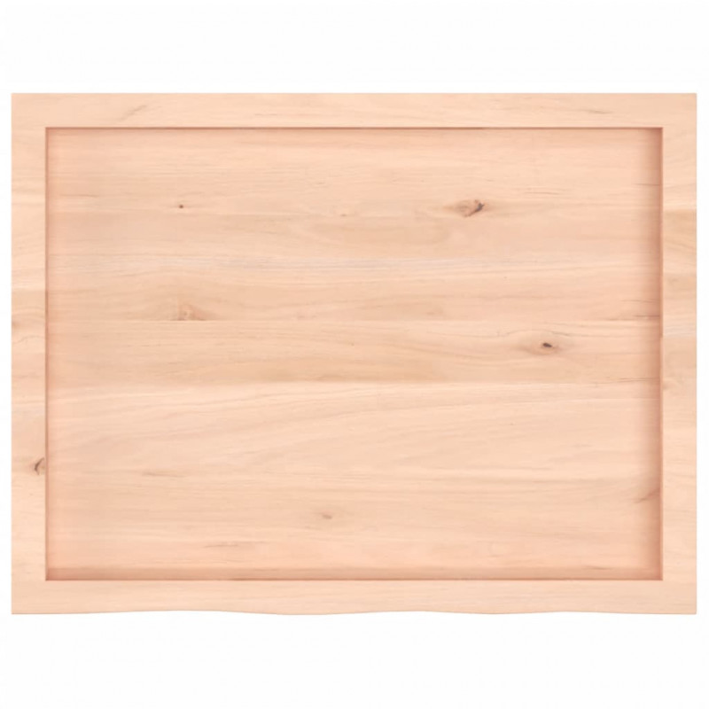 Półka, 80x60x(2-6) cm, surowe lite drewno dębowe