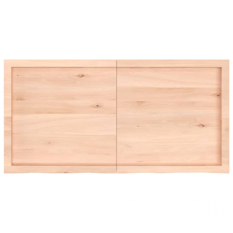 Półka, 120x60x(2-6) cm, surowe lite drewno dębowe