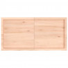 Półka, 120x60x(2-6) cm, surowe lite drewno dębowe