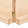 Półka, 120x60x(2-6) cm, surowe lite drewno dębowe