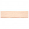 Półka, 160x40x(2-6) cm, surowe lite drewno dębowe