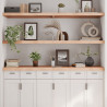 Półka, 160x50x(2-6) cm, surowe lite drewno dębowe