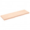 Półka, 160x50x(2-6) cm, surowe lite drewno dębowe