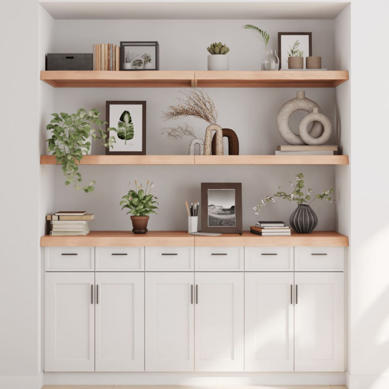 Półka, 160x50x(2-6) cm, surowe lite drewno dębowe