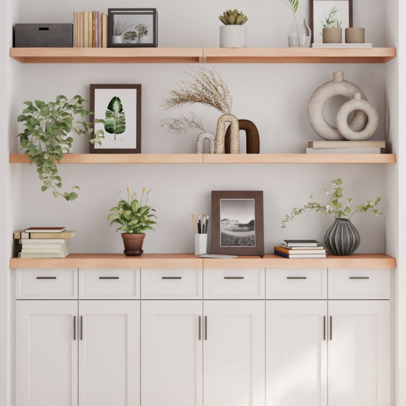 Półka, 180x40x(2-4) cm, surowe lite drewno dębowe