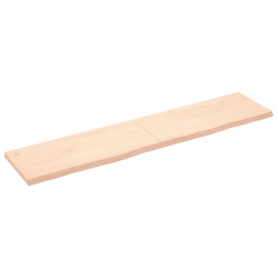 Półka, 180x40x(2-4) cm, surowe lite drewno dębowe
