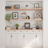 Półka, 180x40x(2-4) cm, surowe lite drewno dębowe