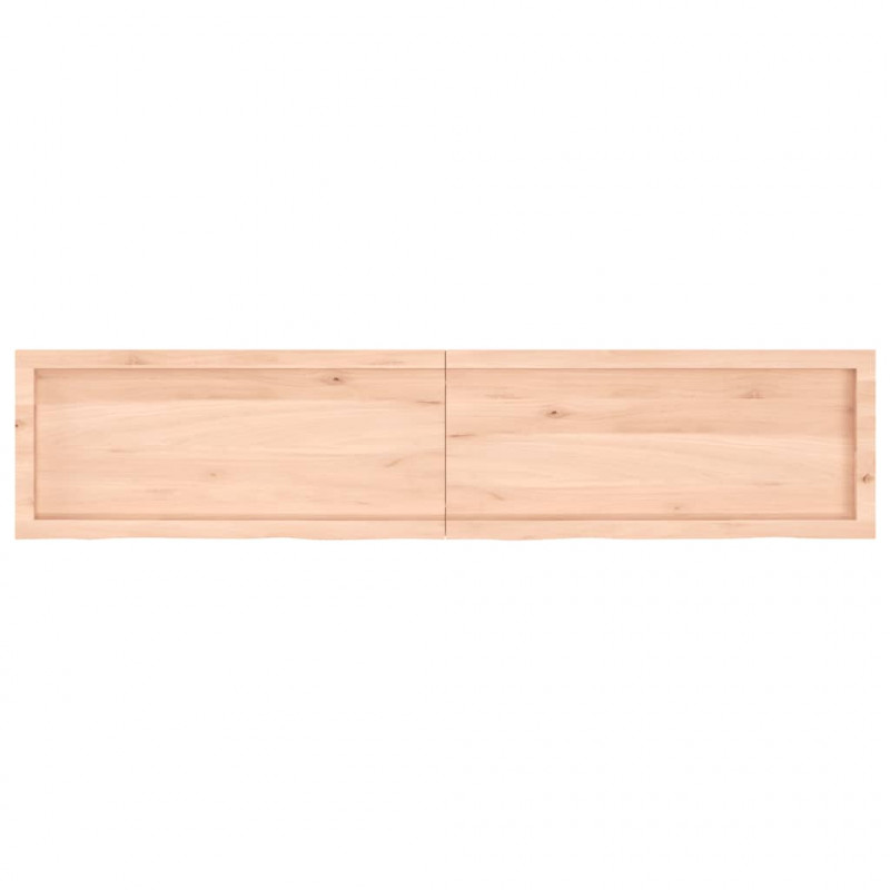 Półka, 180x40x(2-4) cm, surowe lite drewno dębowe