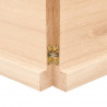 Półka, 180x40x(2-4) cm, surowe lite drewno dębowe
