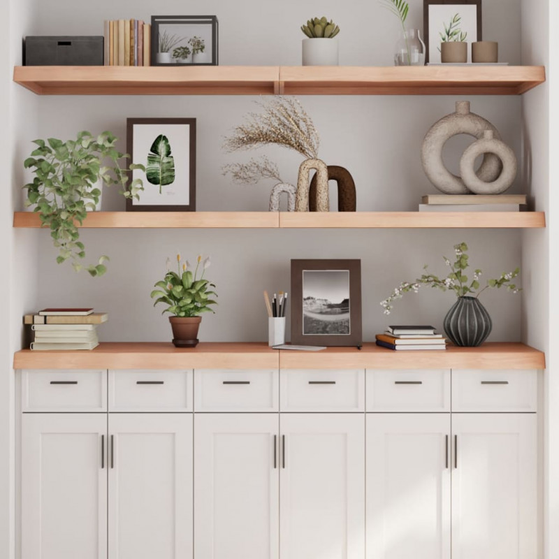 Półka, 180x50x(2-6) cm, surowe lite drewno dębowe