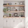 Półka, 180x50x(2-6) cm, surowe lite drewno dębowe