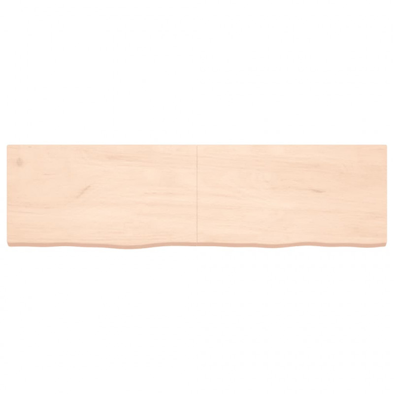 Półka, 180x50x(2-6) cm, surowe lite drewno dębowe