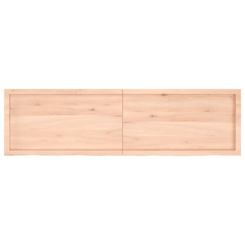 Półka, 180x50x(2-6) cm, surowe lite drewno dębowe