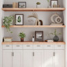 Półka, 180x60x(2-6) cm, surowe lite drewno dębowe