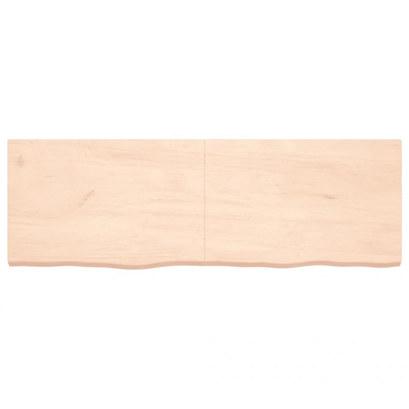 Półka, 180x60x(2-6) cm, surowe lite drewno dębowe