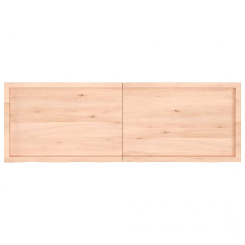 Półka, 180x60x(2-6) cm, surowe lite drewno dębowe