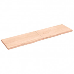 Półka, 200x50x(2-4) cm, surowe lite drewno dębowe