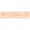 Półka, 220x50x(2-6) cm, surowe lite drewno dębowe
