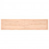 Półka, 220x50x(2-6) cm, surowe lite drewno dębowe