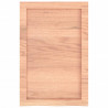 Półka, brązowa, 40x60x(2-4) cm, lakierowane lite drewno dębowe