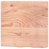 Półka, brązowa, 60x60x(2-6) cm, lakierowane lite drewno dębowe
