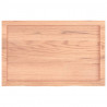 Półka, brązowa, 80x50x(2-4) cm, lakierowane lite drewno dębowe