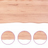Półka, brązowa, 80x50x(2-4) cm, lakierowane lite drewno dębowe