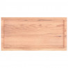 Półka, brązowa, 100x50x(2-6) cm, lakierowane lite drewno dębowe