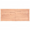 Półka, brązowa, 120x50x(2-6) cm, lakierowane lite drewno dębowe