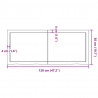 Półka, brązowa, 120x50x(2-6) cm, lakierowane lite drewno dębowe