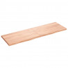 Półka, brązowa, 160x50x(2-4) cm, lakierowane lite drewno dębowe