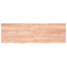 Półka, brązowa, 160x50x(2-4) cm, lakierowane lite drewno dębowe