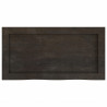 Półka, ciemnobrązowa, 60x30x(2-4) cm, wykończone drewno dębowe