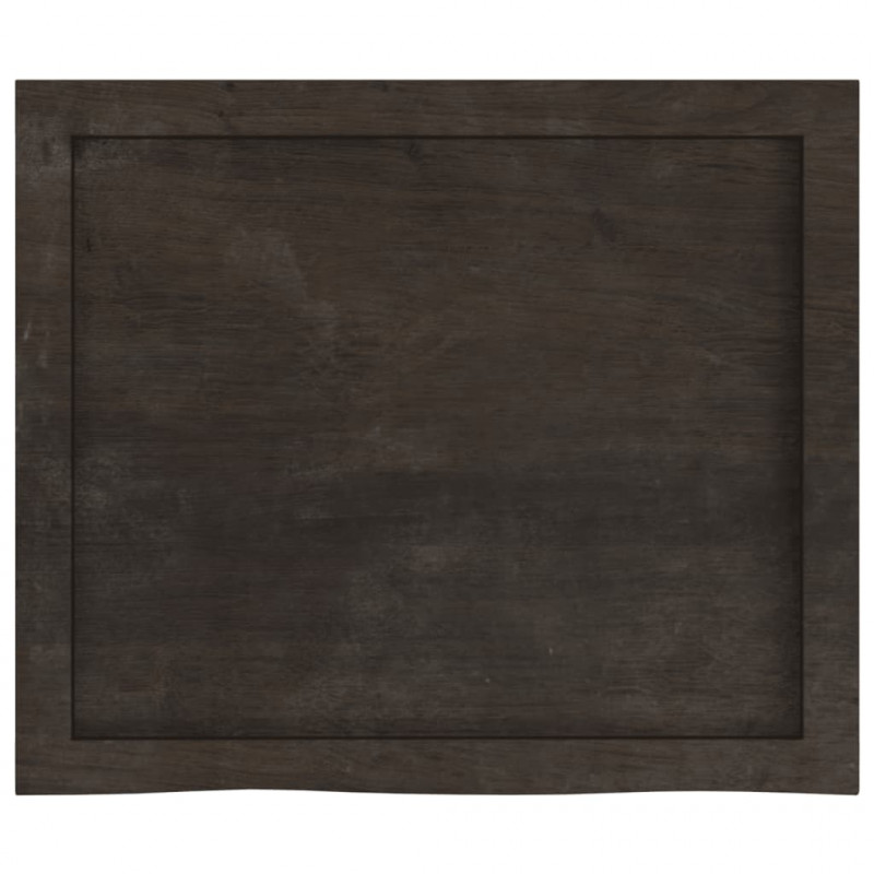 Półka, ciemnobrązowa, 60x50x(2-4) cm, wykończone drewno dębowe