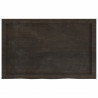 Półka, ciemnobrązowa, 80x50x(2-6) cm, wykończone drewno dębowe