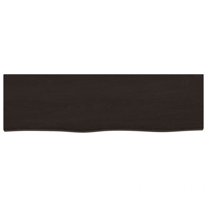 Półka, ciemnobrązowa, 100x30x(2-6) cm, wykończone drewno dębowe