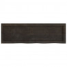 Półka, ciemnobrązowa, 100x30x(2-6) cm, wykończone drewno dębowe